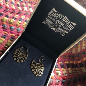 NWT lucky brand boho gold earrings